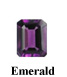 Example of Emerald-Cut Faceted Amethyst