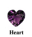 Example of Heart Shaped Faceted Amethyst