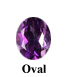 Example of Oval Faceted Amethyst
