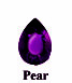 Example of Pear Shaped Faceted Amethyst