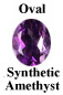Example of Oval Simulated or Synthetic Faceted Amethyst