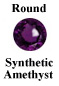 Example of Round Simulated or Synthetic Faceted Amethyst